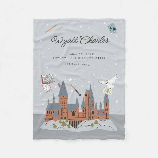 Couverture Polaire Statistiques de naissance de bébé Harry Potter à P (Devant)