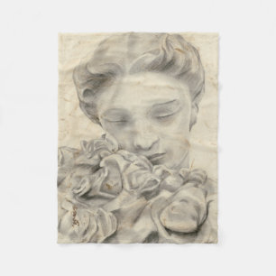 Couverture Polaire Statue dans le jardin I