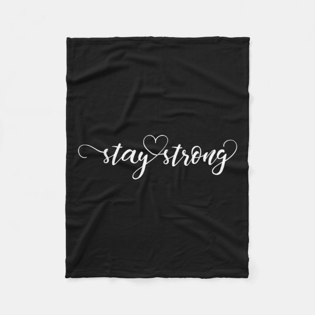 Couverture Polaire Stay Strong Heart  (Devant)