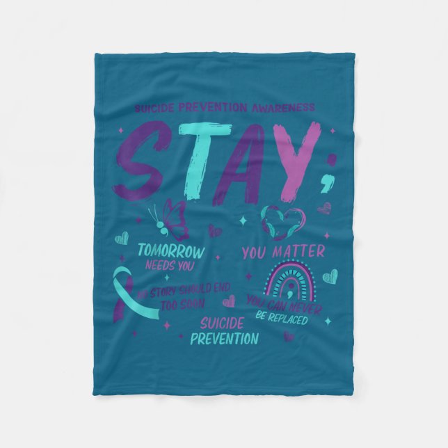 Couverture Polaire Stay Tomorrow Needs You Suicide Prevention Awarene (Devant)