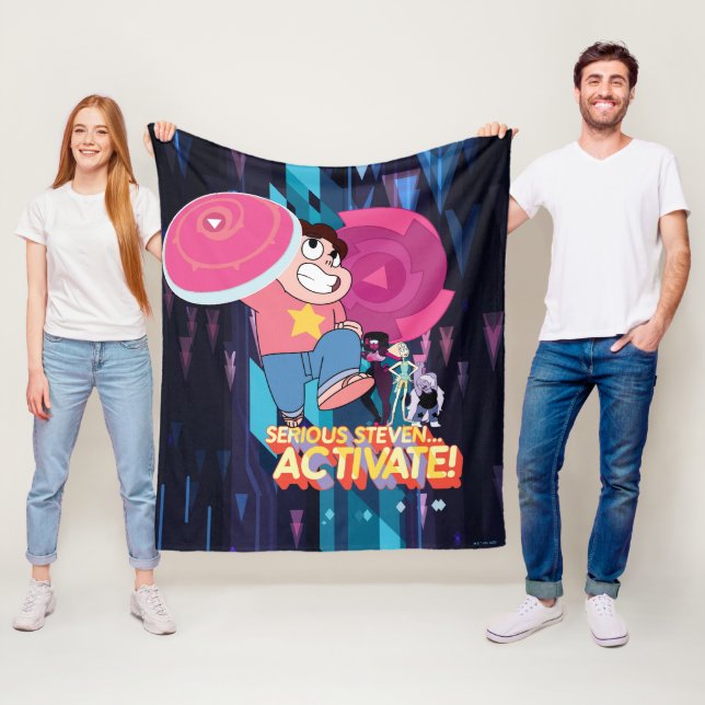 Couverture Polaire Steven Universe | Sérieux Steven... Activez ! (En situation)