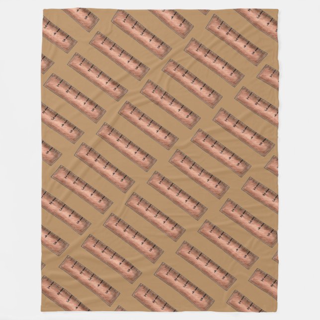 Couverture Polaire Stick de mesure de l'école Brown en bois (Devant)
