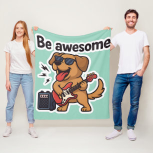 Couverture Polaire Sticker de guitare cool Soyez Des Vibes Intéress