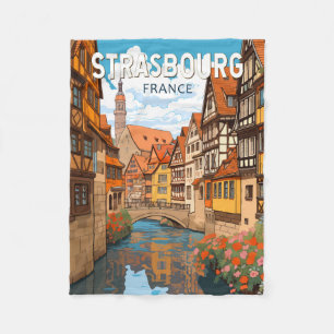 Couverture Polaire Strasbourg France Travel Art Vintage