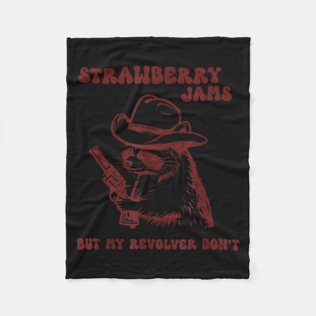 Couverture Polaire Strawberry Jams My Revolver Don't Funny Raccoon Co (Devant)