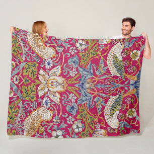 Couverture Polaire Strawberry Thief, William Morris