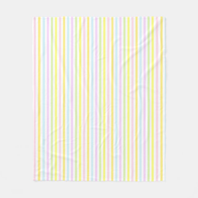 Couverture Polaire Stripes simples et modernes dans des couleurs past (Devant)