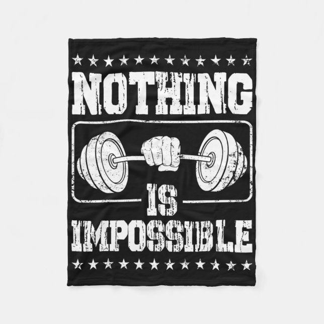 Couverture Polaire Strongman Rien N'Est Impossible Accès Bodybuilder (Devant)