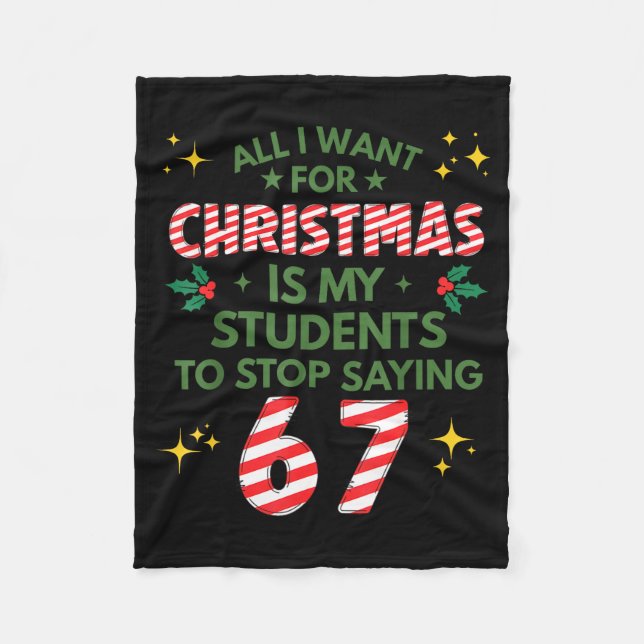 Couverture Polaire Students Saying 6-7 67 Six Seven Funny Teacher Chr (Devant)