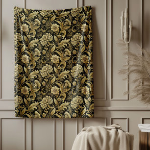 Couverture Polaire Style baroque classique Gold Damask Lot Lit