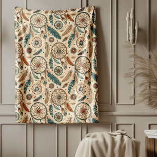 Couverture Polaire Style chaleureux Rêveuse autochtone tribale cultur