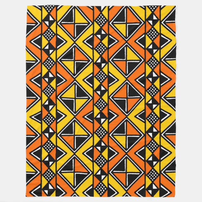 Couverture Polaire Style de boue 100215 - Ambre et orange (Devant)