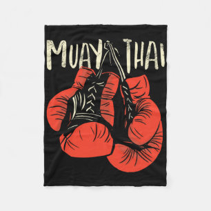 Couverture Polaire Style de combat de boxe thaïlandaise féroce pour l