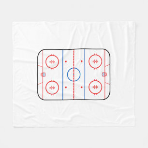 Couverture Polaire Style de match de hockey de diagramme de patinoire