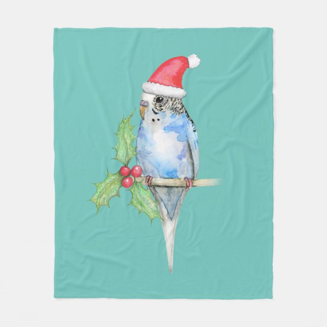 Couverture Polaire Style de noël Bouteilles bleues (Devant)