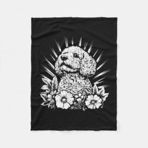 Couverture Polaire Style de tatouage Amoureux des chiens espagnol rét
