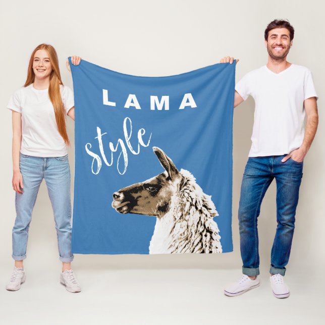 Couverture Polaire Style Lama (En situation)