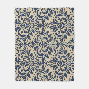Couverture Polaire Style Rétro : Abstrait Floral sans joint
