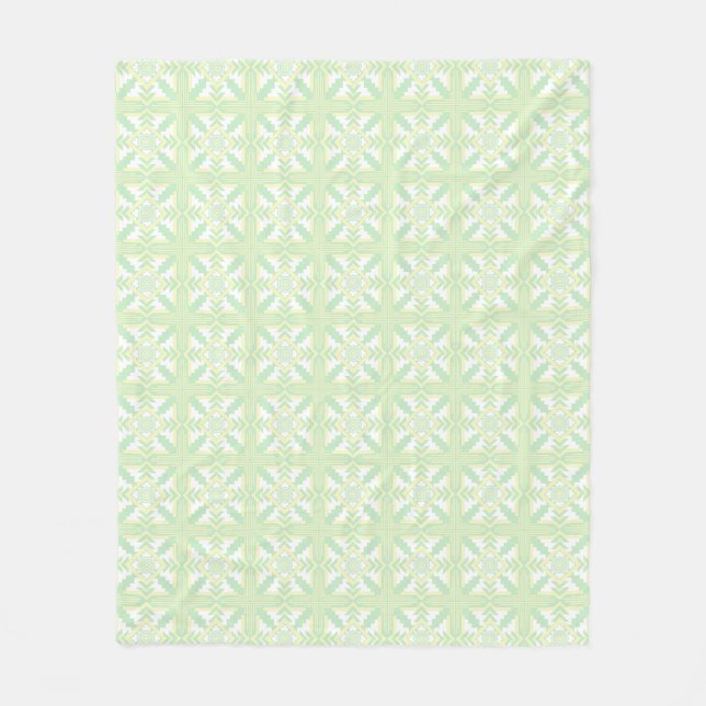 Couverture Polaire Sud-Ouest Inspiré Jaune Vert Blanc (Devant)