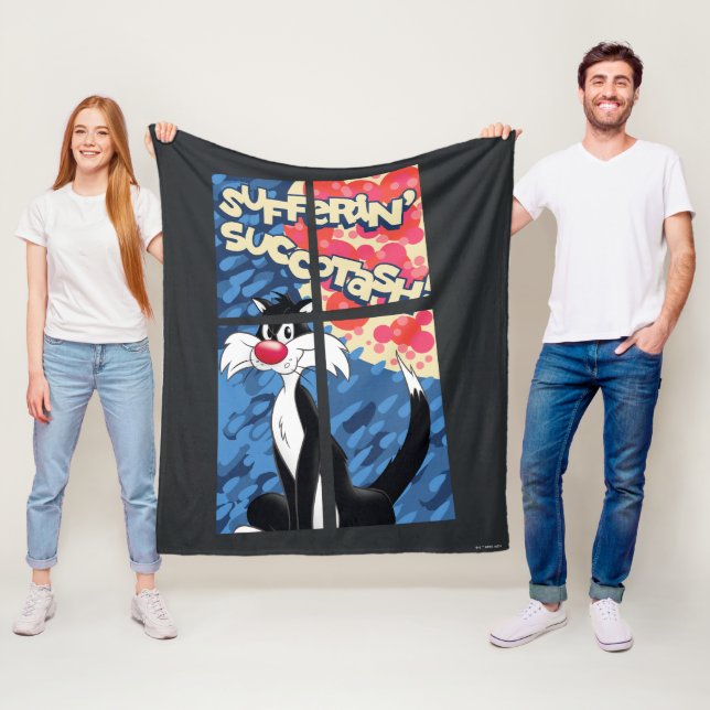 Couverture Polaire "Sufferin' Succotash" SYLVESTER™ Derrière la fenêt (En situation)