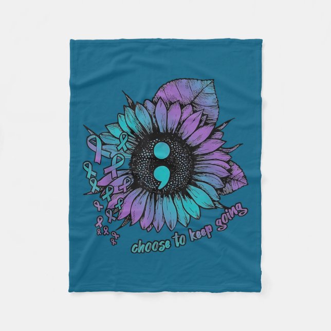 Couverture Polaire Suicide Prevention Awareness Shirt Choose To Keep  (Devant)
