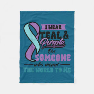 Couverture Polaire Suicide Prevention Wear Teal Purple Someone Meant 