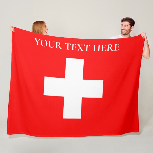 Couverture Polaire Suisse personnalisée Drapeau Suisse Europe Suisse (En situation)