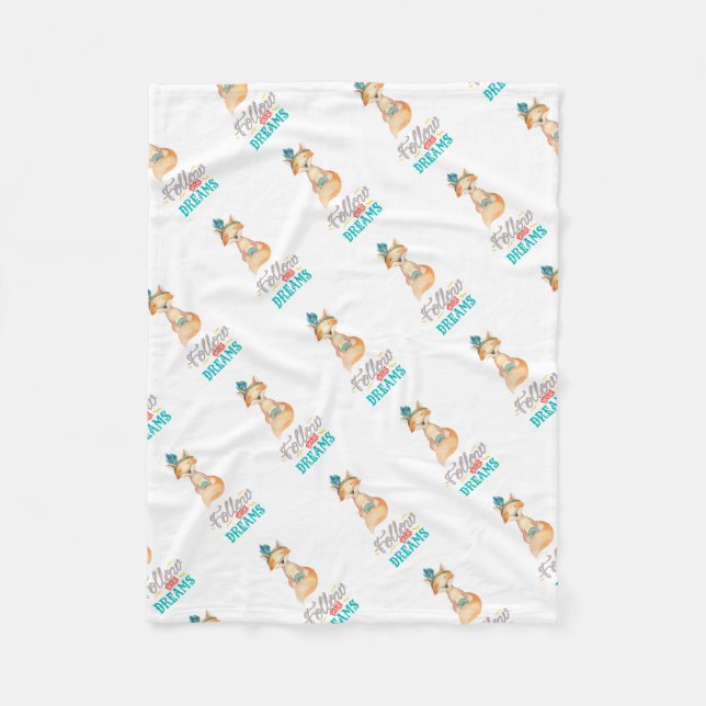 Couverture Polaire Suivez vos rêves Fox (Devant)