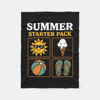 Couverture Polaire Summer Starter Pack Sun Flip Flops Ll And Ice Crea
