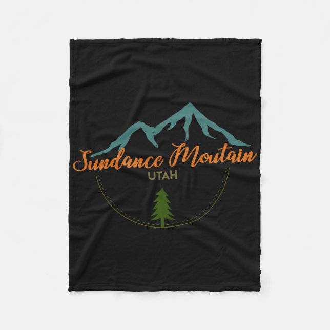 Couverture Polaire Sundance Mountain Utah Adventure Ski Snowboard (Devant)