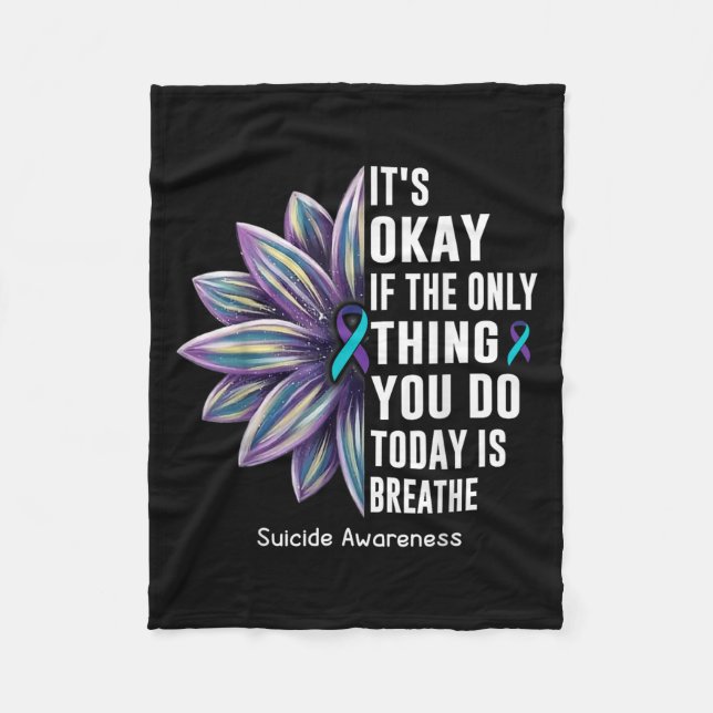 Couverture Polaire Sunflower Its Okay If The Only Thing You Do Today  (Devant)