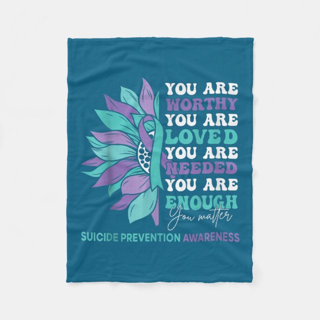 Couverture Polaire Sunflower Motivational Suprt Suicide Prevention Aw (Devant)