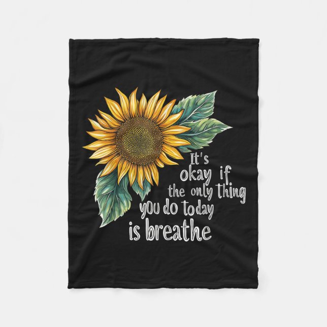 Couverture Polaire Sunflower Suicide Awareness  (Devant)