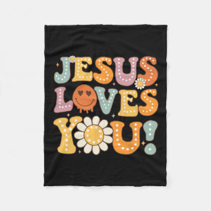 Couverture Polaire Super Jésus vous aime Enfants Femmes Foi religieus
