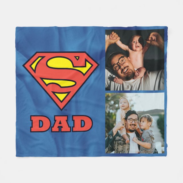 Couverture Polaire Super Papa Modèle photo (Devant (Horizontal))
