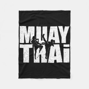 Couverture Polaire Superbe conception de Muay Thai, combattant d'art