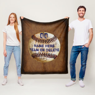 Couverture Polaire Superbe Plaid de Baseball Rustique Personnalisé
