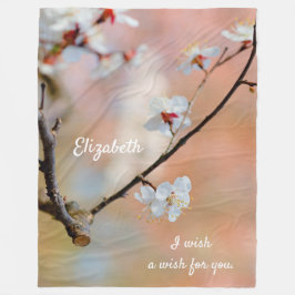 Couverture Polaire Superbes fleurs japonaises d'abricot