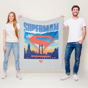 Couverture Polaire Superman Metropolis Skyline