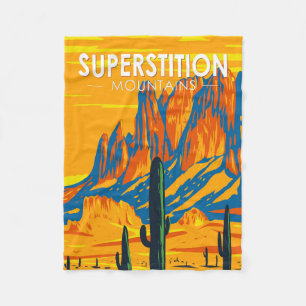 Couverture Polaire Superstition Montagnes Arizona Vintage
