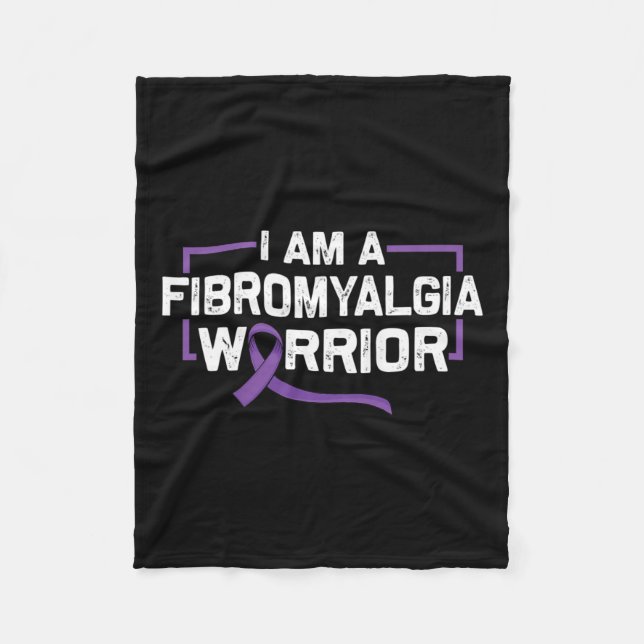 Couverture Polaire Support Purple Ribbon Warrier De Fibromyalgia Awar (Devant)
