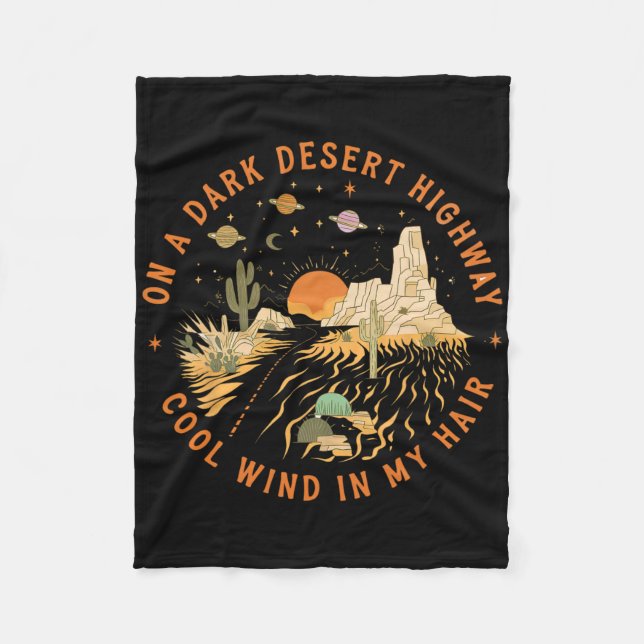 Couverture Polaire Sur Un Sombre Desert Highway Adventure Travel Rand (Devant)