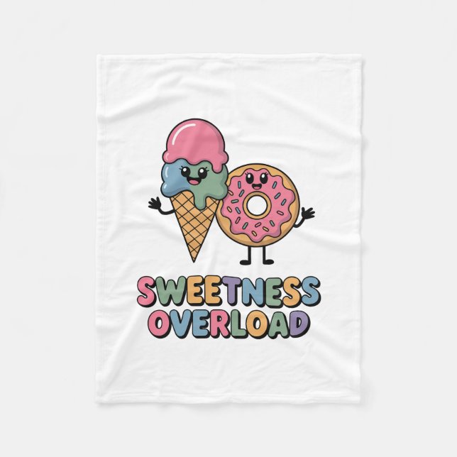 Couverture Polaire Surcharge de sucrerie | Enfants de Donut & Ice Cre (Devant)
