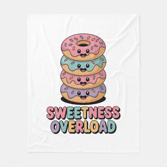 Couverture Polaire Surcharge de sucrerie | Enfants Donut (Devant)