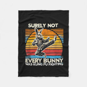 Couverture Polaire Sûrement pas chaque lapin de kung-fu combat de Pâq