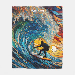 Couverture Polaire Surfeur en Verre Satiné Cute Imaginaire