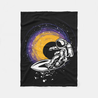 Couverture Polaire Surfing Astronaut - Galaxy Planets Space Spaceship