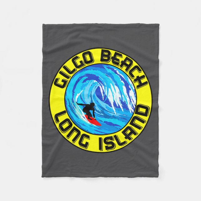 Couverture Polaire Surfing Gilgo Beach Long Island New York Surf Surf (Devant)