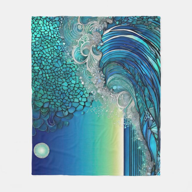 Couverture Polaire Surreal Surf Seascape (Devant)