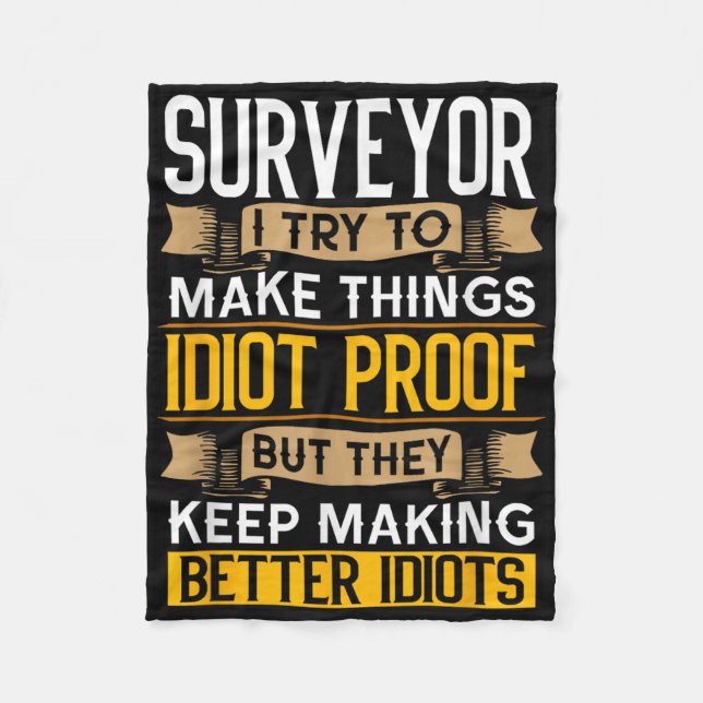 Couverture Polaire Surveyor Sarcastic Graphic Funny Surveying  (Devant)